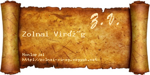 Zolnai Virág névjegykártya